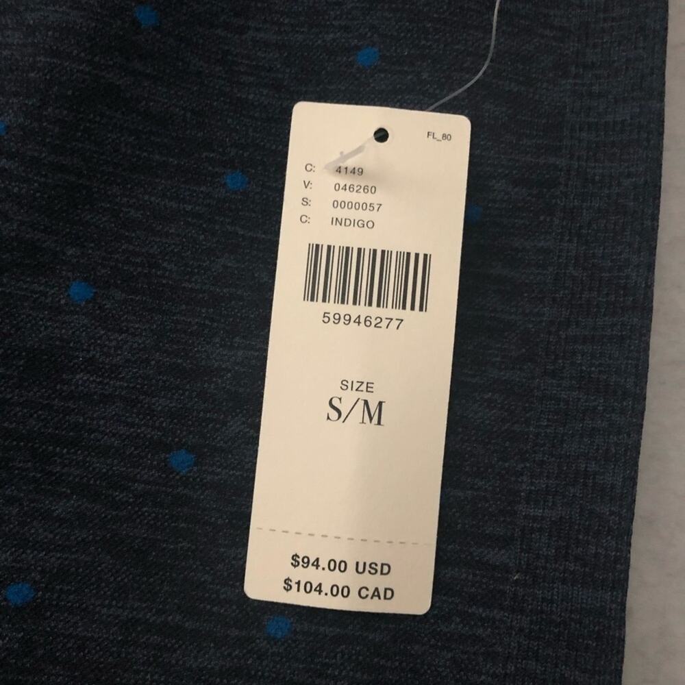 Anthropologie Splits59 Mila Seamless Leggings Indigo Blue Polka Dots NEW - Picture 5 of 5